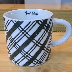 Hearth & Hand With Magnolia Black Plaid Good Tidings Mug Cup